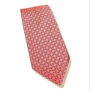 Ted Baker Salmon Printed Imported Silk Hand Taylored Tie - OS